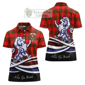 Adair Tartan Women's Polo Shirt with Alba Gu Brath Regal Lion Emblem