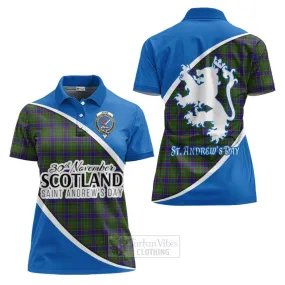 Adam Family Crest Tartan Women's Polo Shirt Celebrate Saint Andrew's Day in Style