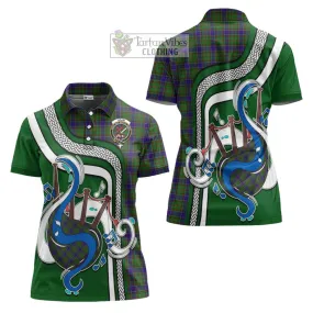 Adam Tartan Women's Polo Shirt with Epic Bagpipe Style