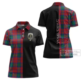 Affleck Tartan Women's Polo Shirt with Family Crest and Half Of Me Style