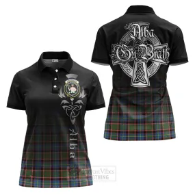 Aikenhead Tartan Women's Polo Shirt Featuring Alba Gu Brath Family Crest Celtic Inspired