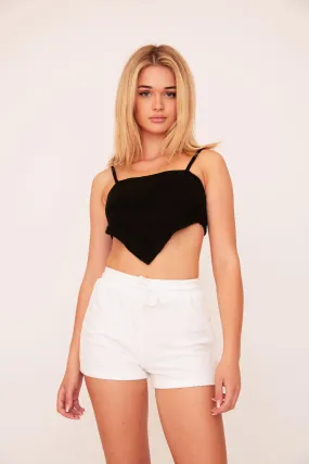 Terry Crop Top - Black