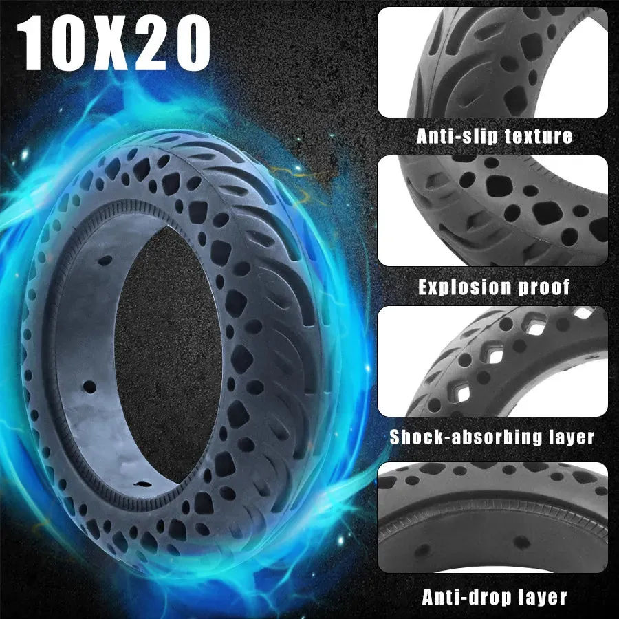 10*2 Solid Tire for Xiaomi m365 Electric Scooter 10 inches Wheels Front or Rear Replacement Honeycomb Solid Modified Tires