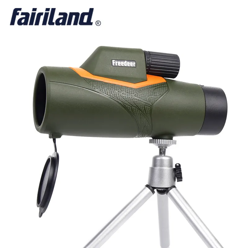 10X42 Roof Prism Monocular Telescope BAK-4 Glass w/ Phone Adapter/Tripod for Hunting Sport Watching