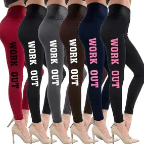 12-Pack: Super Soft Thick Fleece Lined Work Out Leggings