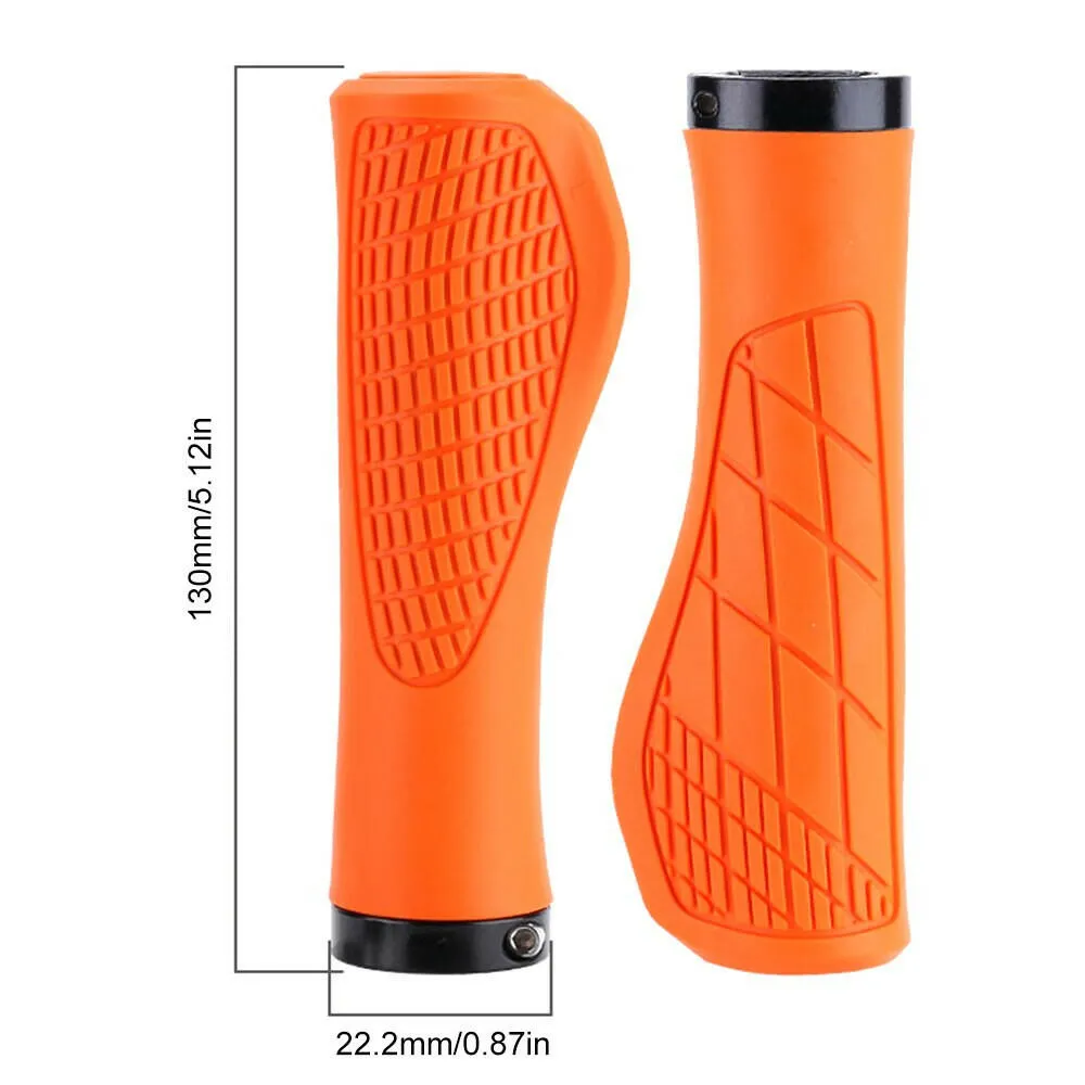 2PCS Non-slip Mountain Bike Handlebar Grips Soft Rubber MTB Grips Anti-skid Comfortable Lockable Bicycle Grips Bike Parts