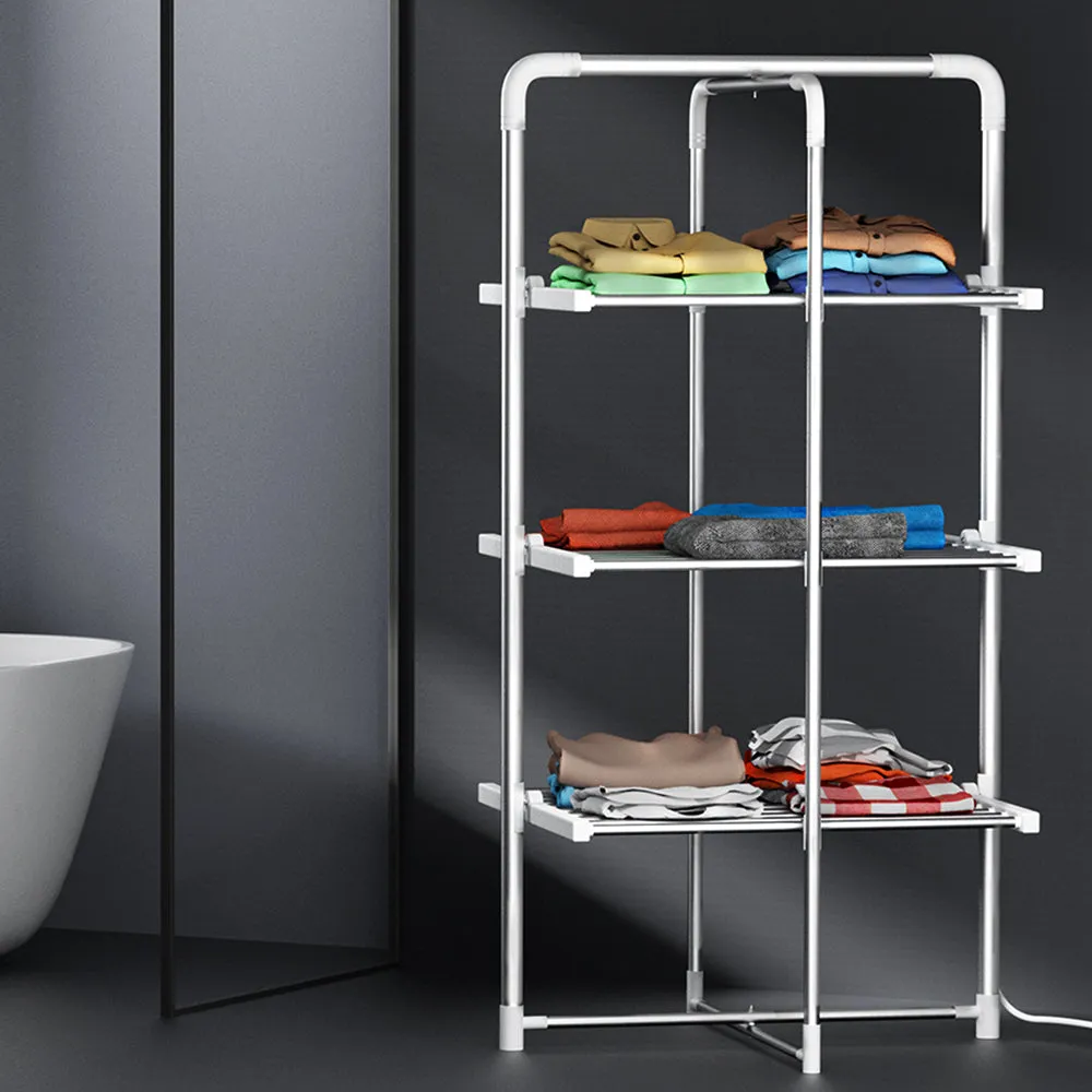 30 Heated Rods Electric Towel Rail Rack, Foldable | Devanti