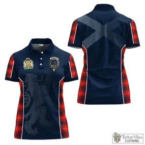 Abernethy Tartan Women's Polo Shirt with Family Crest and Lion Rampant Vibes Sport Style