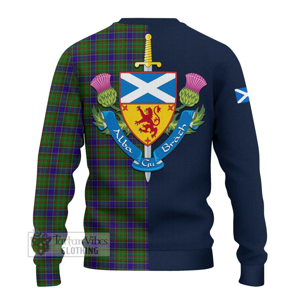 Adam Tartan Ugly Sweater with Scottish Lion Royal Arm Half Style