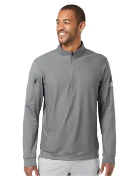 Adidas Men's Performance Textured Quarter-Zip Pullover