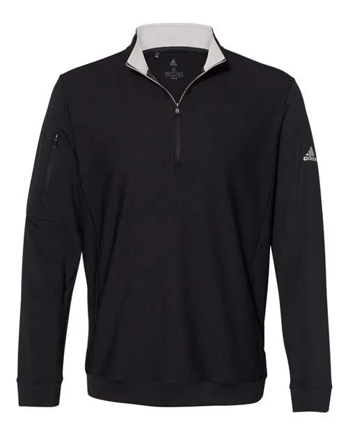 Adidas Men's Performance Textured Quarter-Zip Pullover