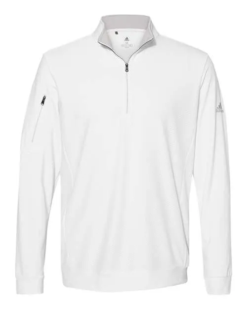 Adidas Men's Performance Textured Quarter-Zip Pullover