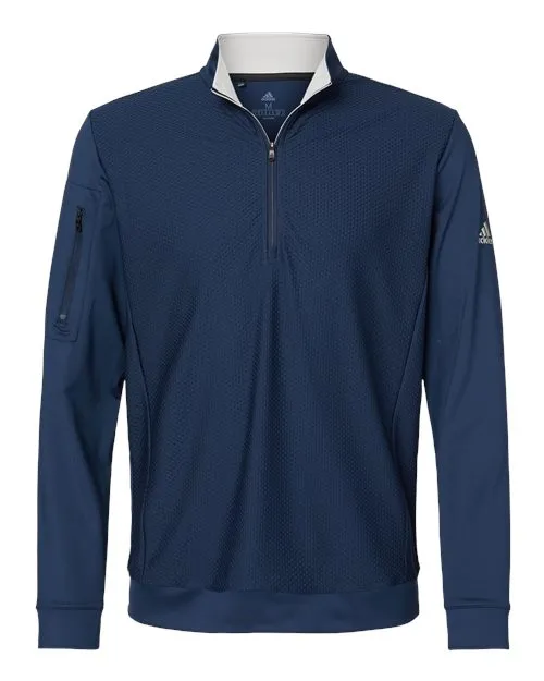 Adidas Men's Performance Textured Quarter-Zip Pullover