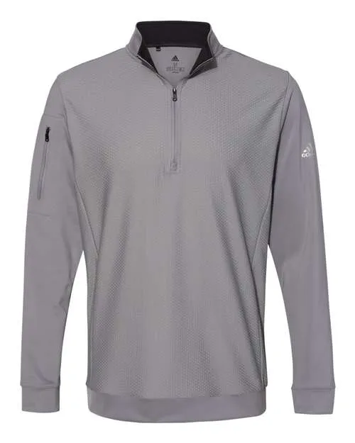 Adidas Men's Performance Textured Quarter-Zip Pullover