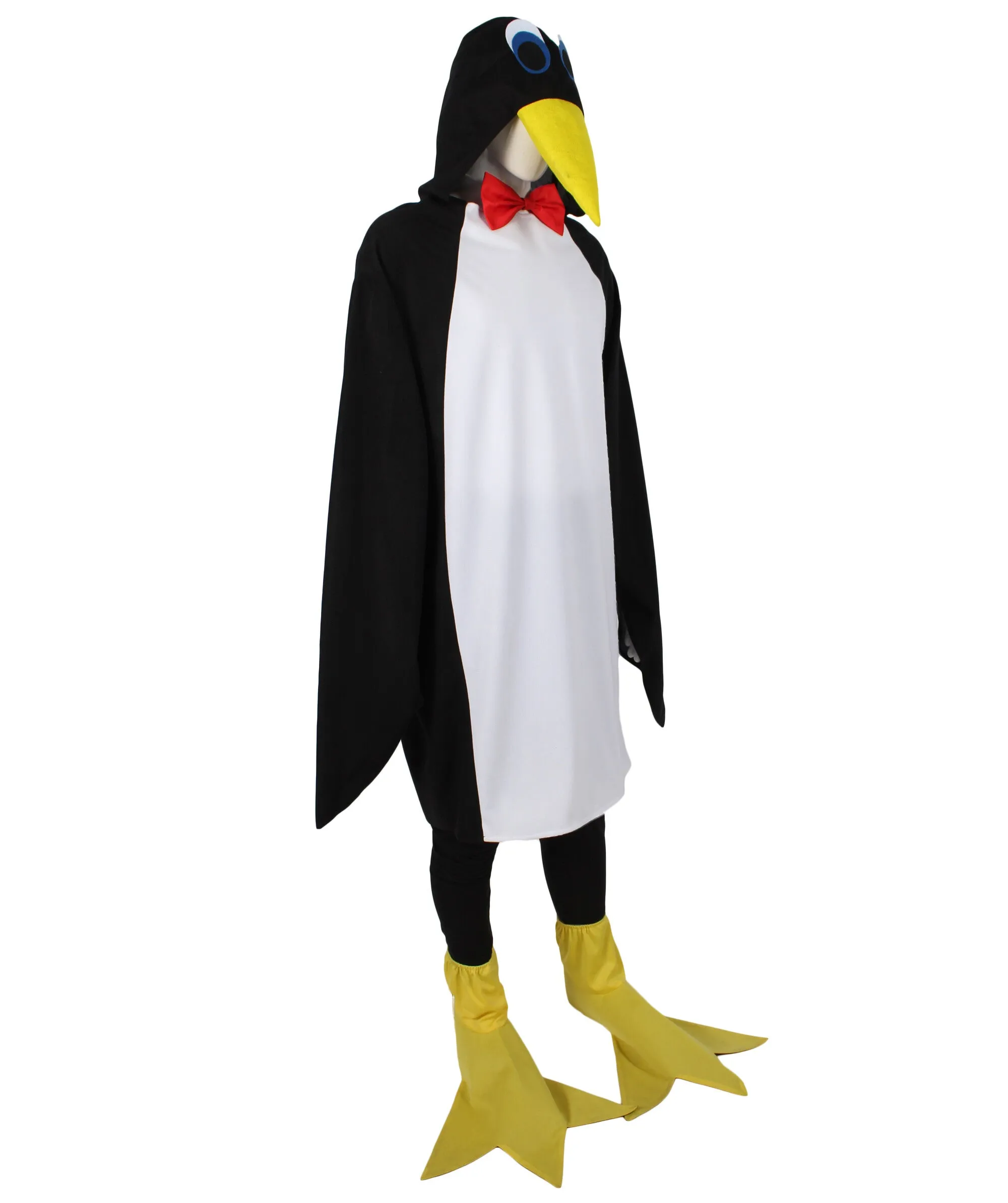 Adult Unisex Waddling Penguin Costume with Hooded Tunic and Feet Cover, Best Halloween Costume | HPO