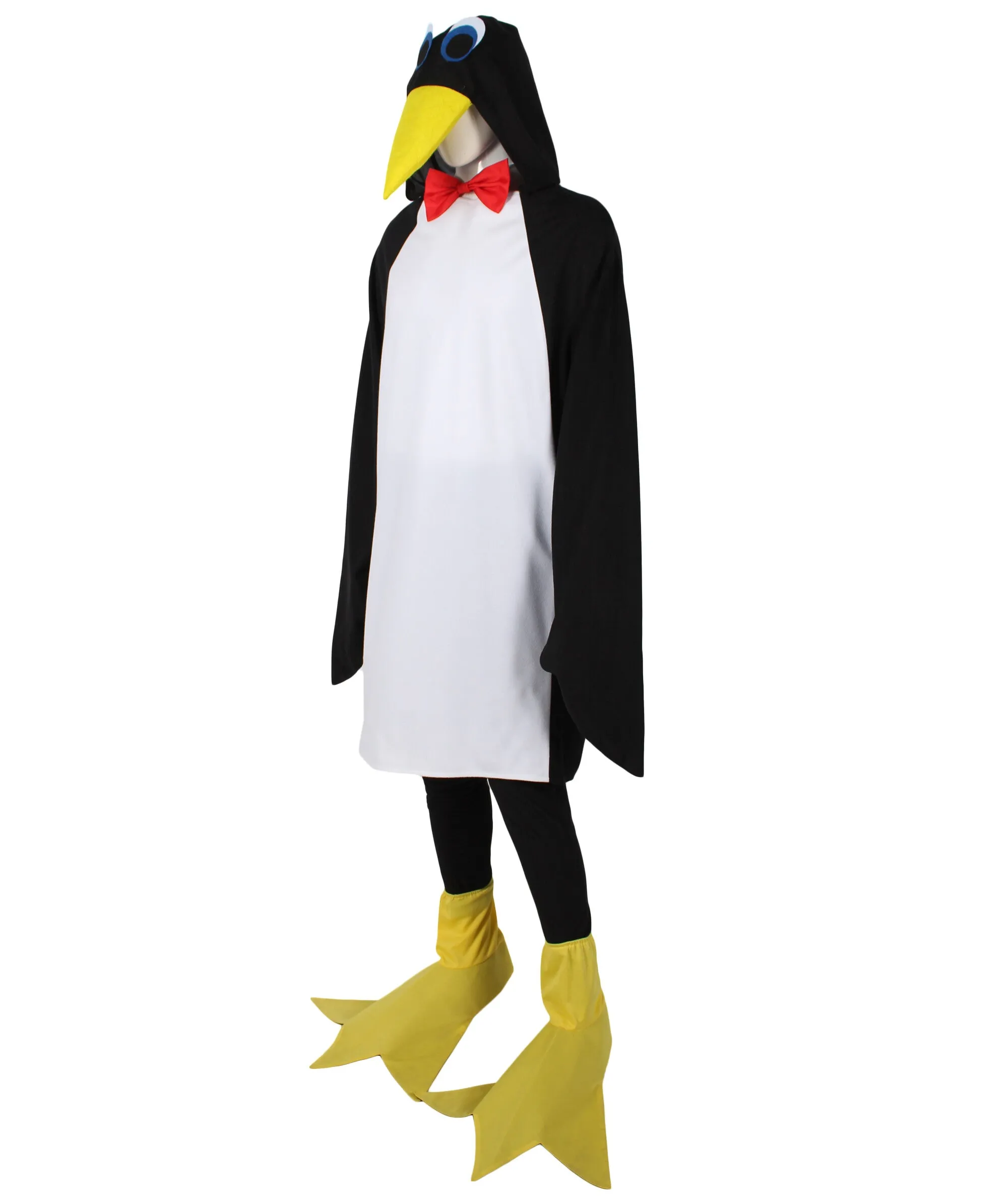 Adult Unisex Waddling Penguin Costume with Hooded Tunic and Feet Cover, Best Halloween Costume | HPO