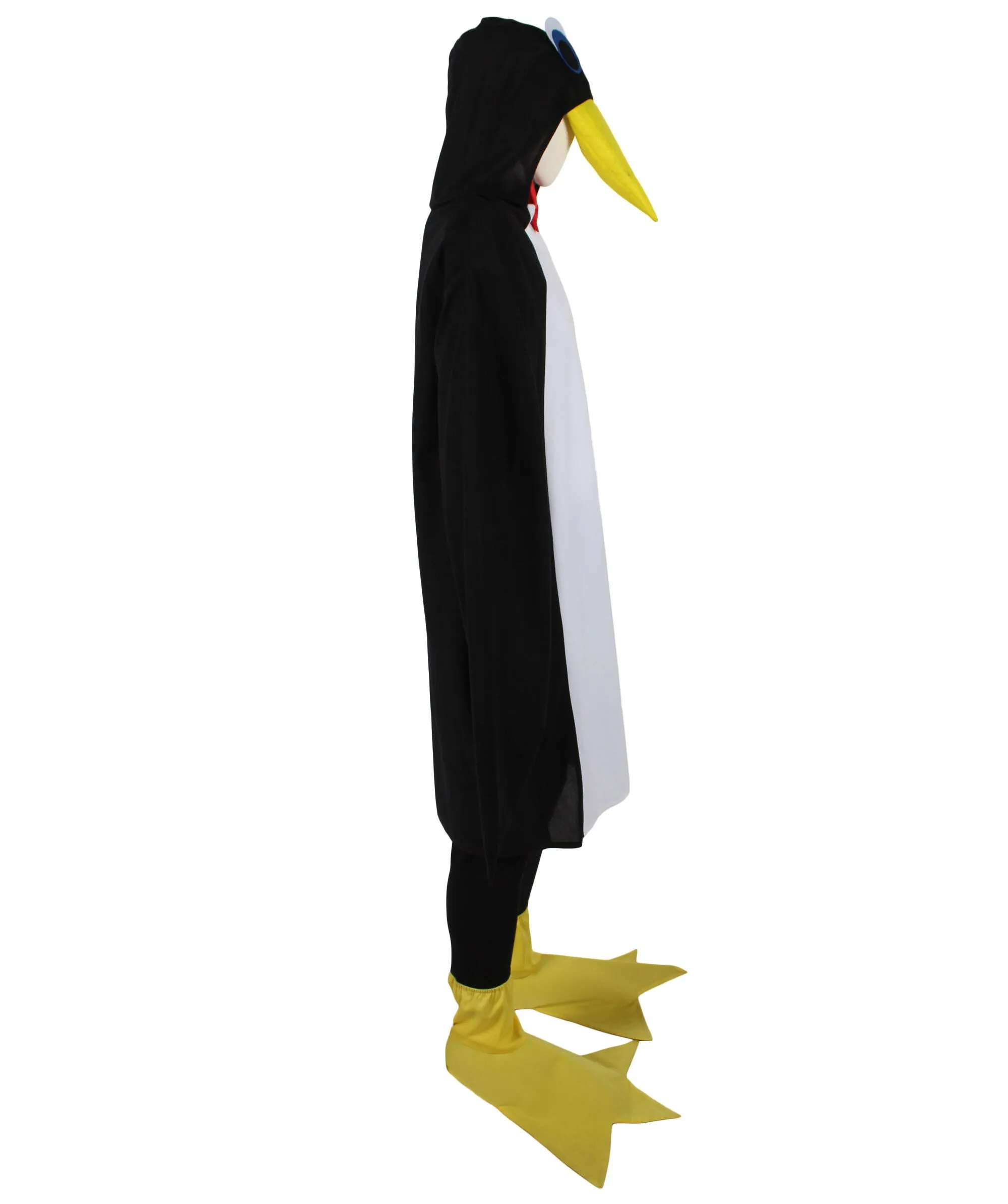 Adult Unisex Waddling Penguin Costume with Hooded Tunic and Feet Cover, Best Halloween Costume | HPO