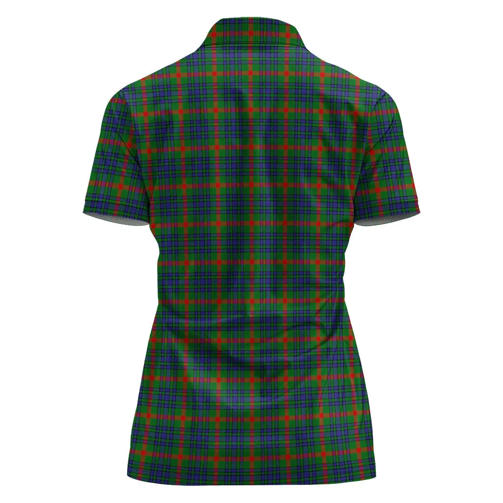 Aiton Tartan Polo Shirt with Family Crest For Women