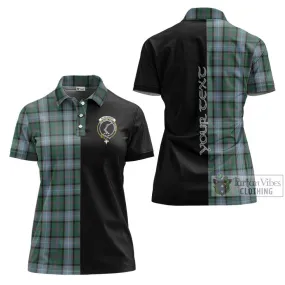 Alexander of Menstry Hunting Tartan Women's Polo Shirt with Family Crest and Half Of Me Style