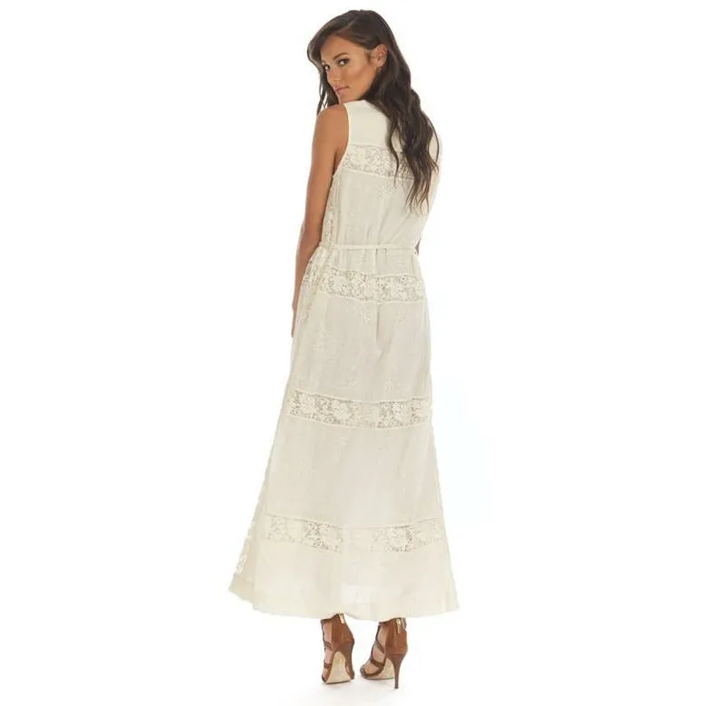 Amanda Ivory Crochet Maxi