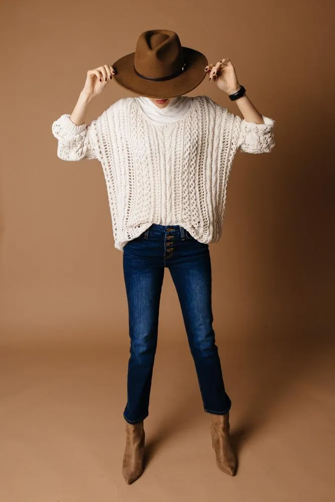 Amandine Knit Sweater in Ivory