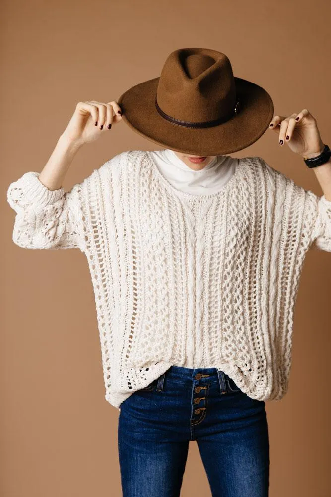 Amandine Knit Sweater in Ivory