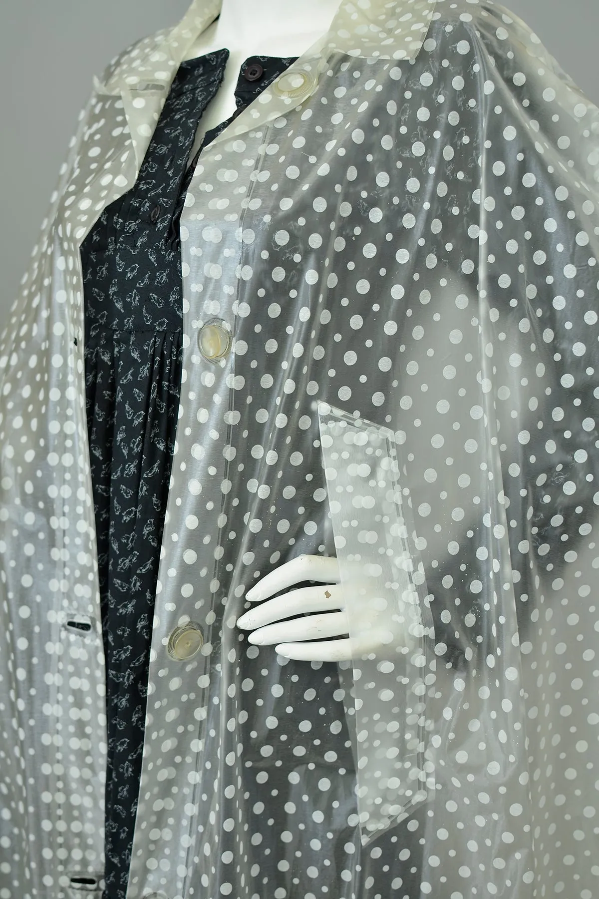 Amazing 1960s Plastic Polka Dot Rain Cape