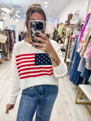 American Flag Sweater