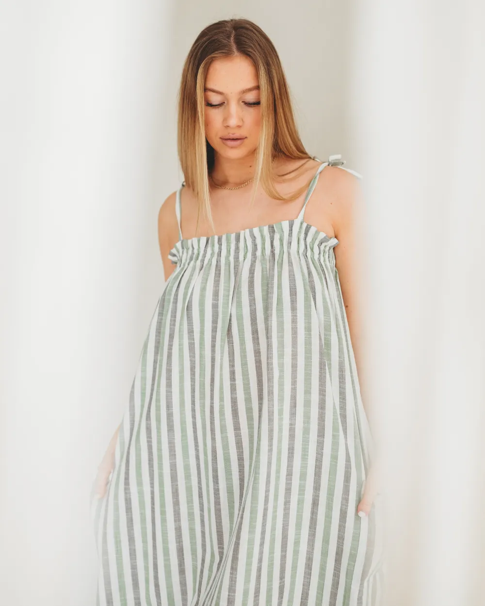 Anna Woven Stripe Dress