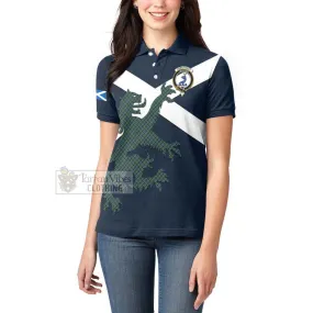 Arbuthnot Tartan Lion Rampant Women's Polo Shirt Proudly Display Your Heritage with Alba Gu Brath and Clan Name