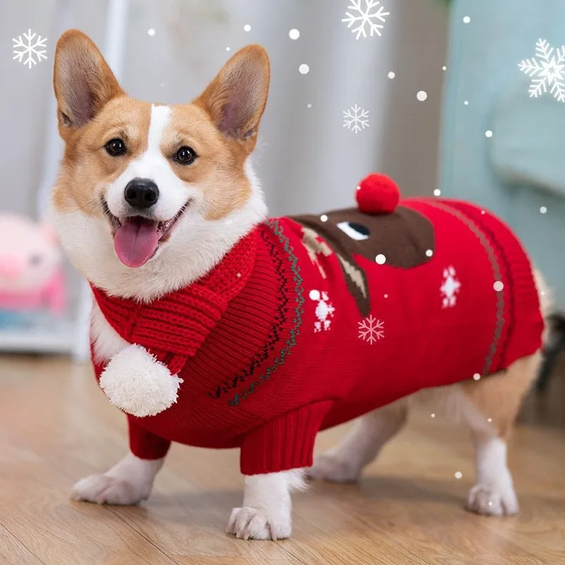 Ashore Shop Pet Dog Christmas Winter Knit Apparel Sweater