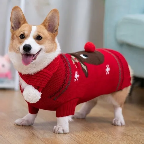 Ashore Shop Pet Dog Christmas Winter Knit Apparel Sweater