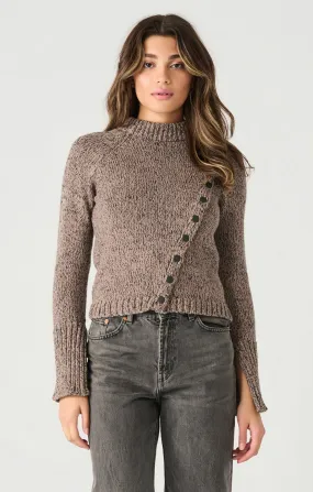 Asymmetric Buttoned Sweater (Dex)