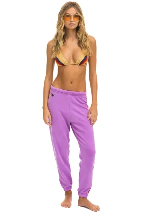 Aviator Nation 5 stripe jogger neon purple