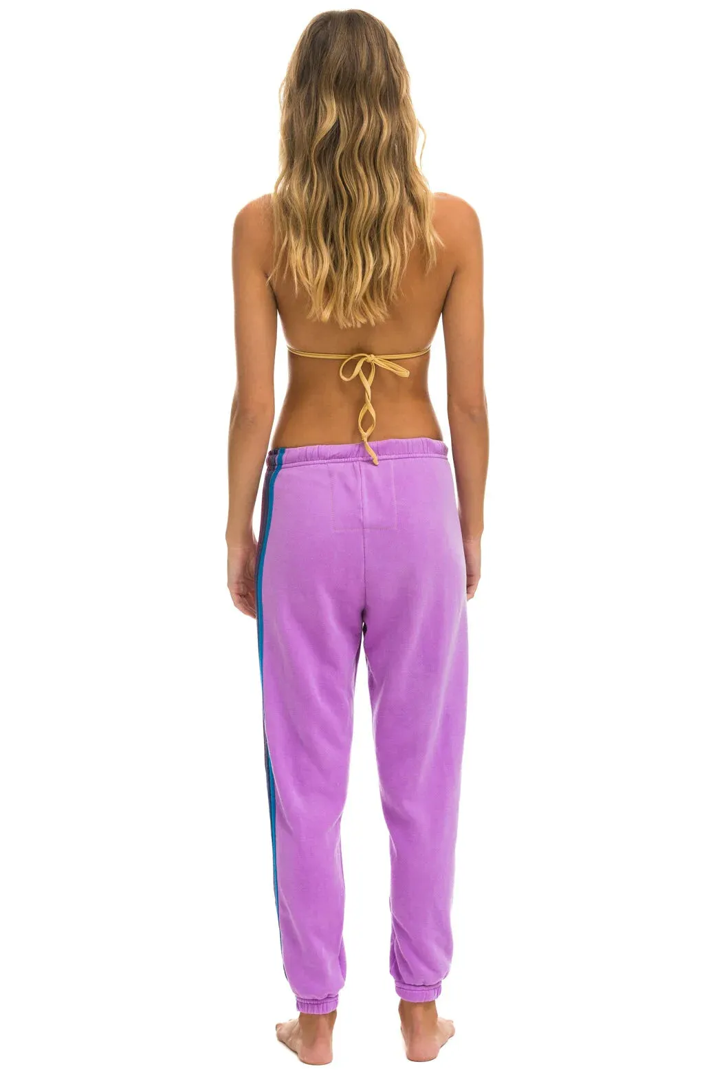 Aviator Nation 5 stripe jogger neon purple