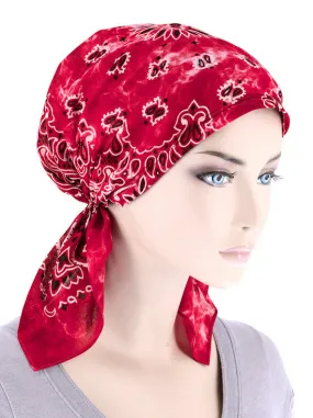 Bandana Scarf Tie-Dye Red