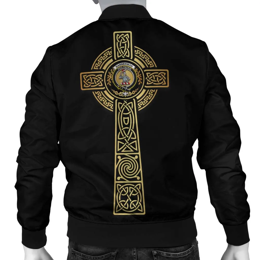 Bannerman Clan Bomber Jacket with Golden Celtic Tree Of Life