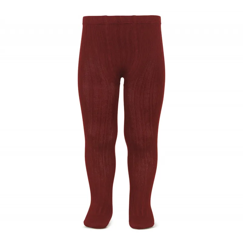 Basic Rib Tights (Burgundy)