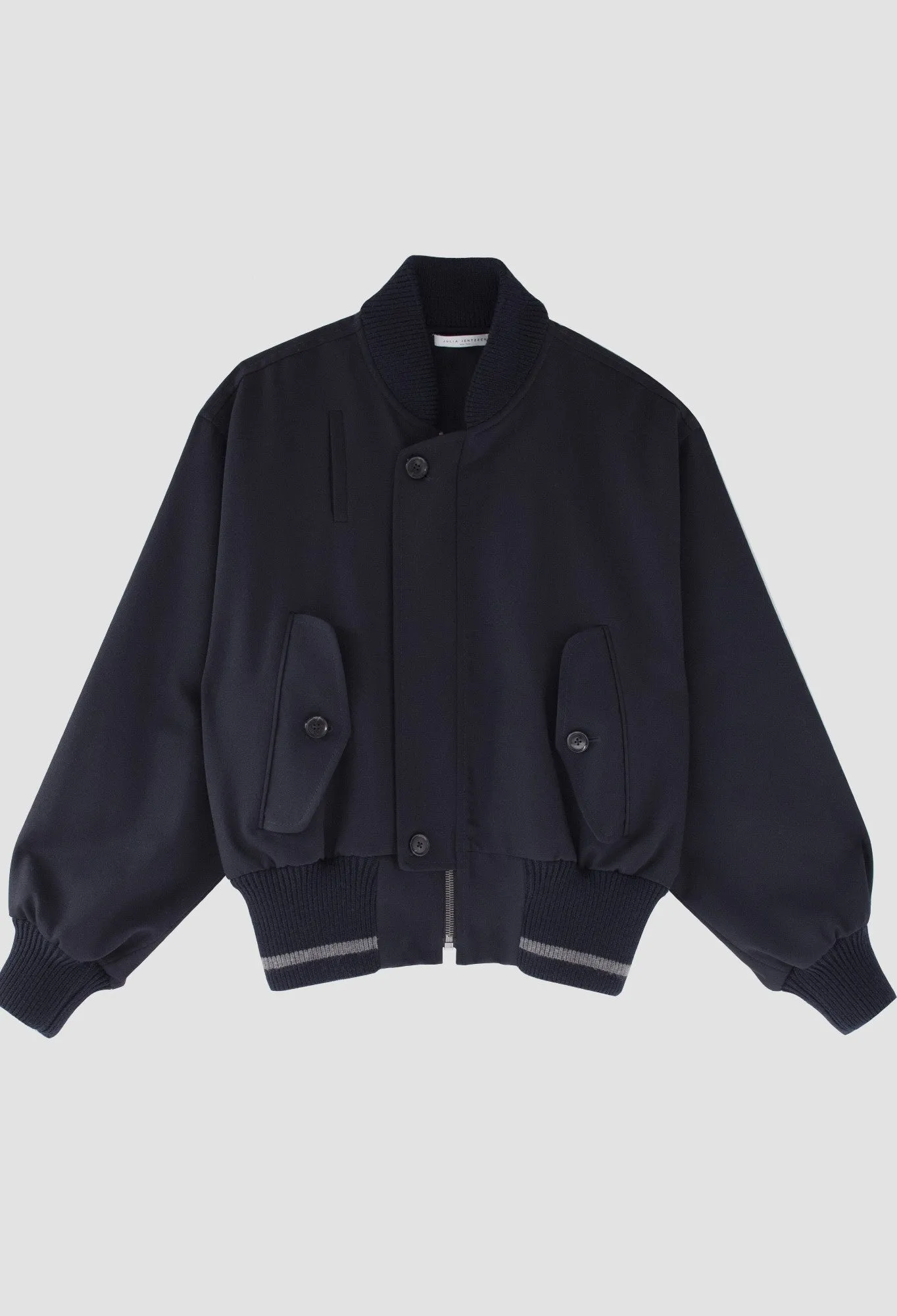 BEATON - Wool Bomber Jacket in Navy