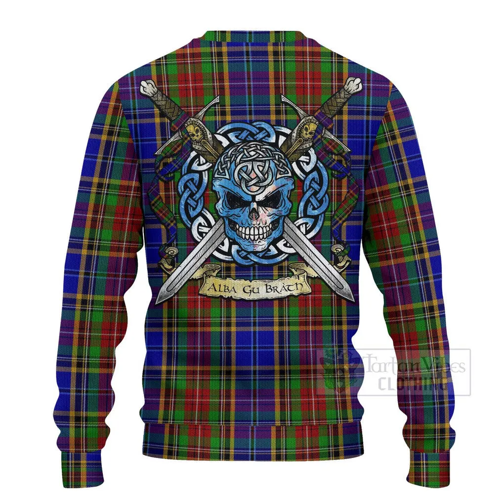 Beattie (Beatty) Tartan Ugly Sweater with Family Crest Celtic Skull Style