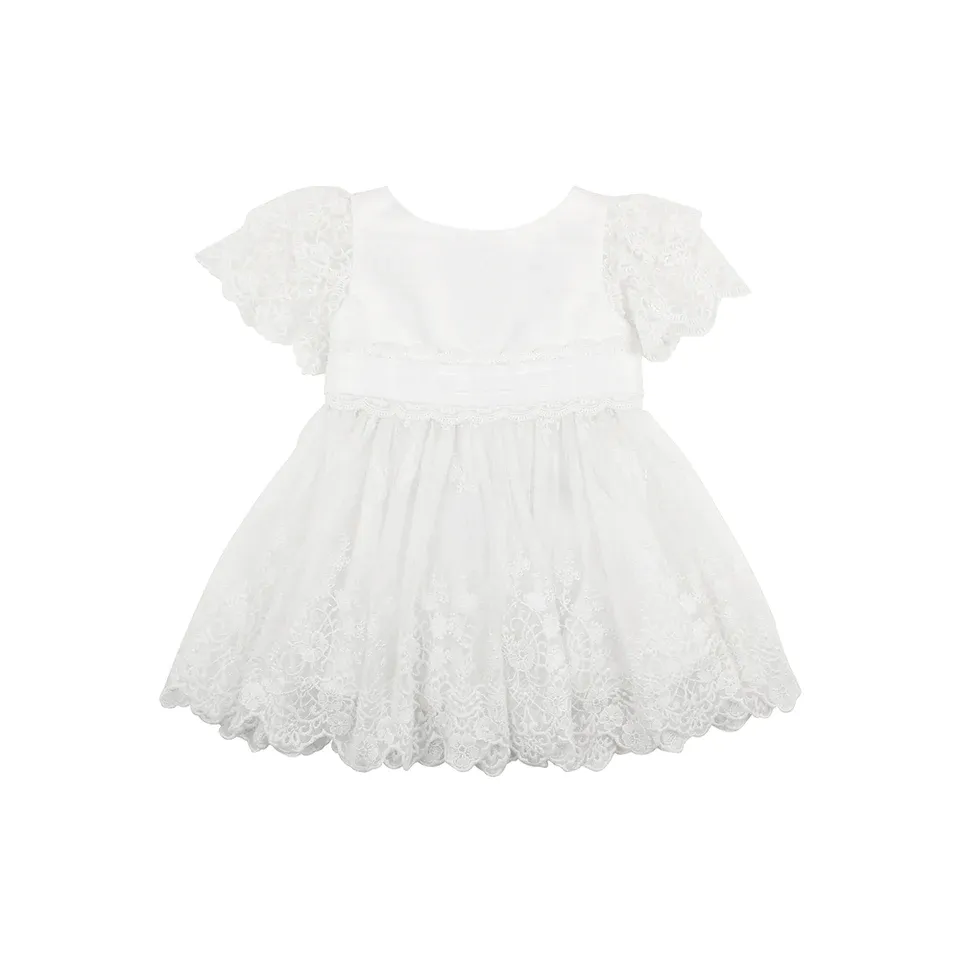 Bebe Baby Floaty Sleeve Dress- Ivory