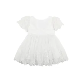 Bebe Baby Floaty Sleeve Dress- Ivory