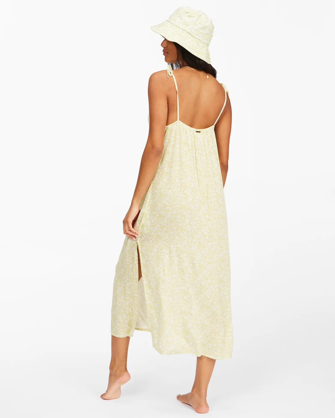 Billabong Sunbright Slip Dress-Lime