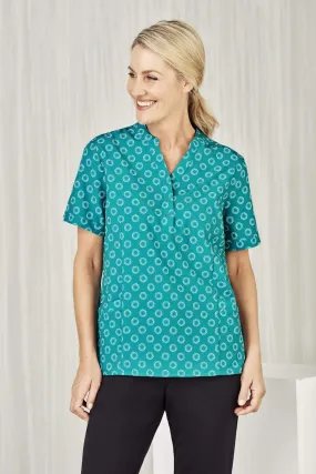 Biz Care Womens Easy Stretch Daisy Print Tunic CS950LS