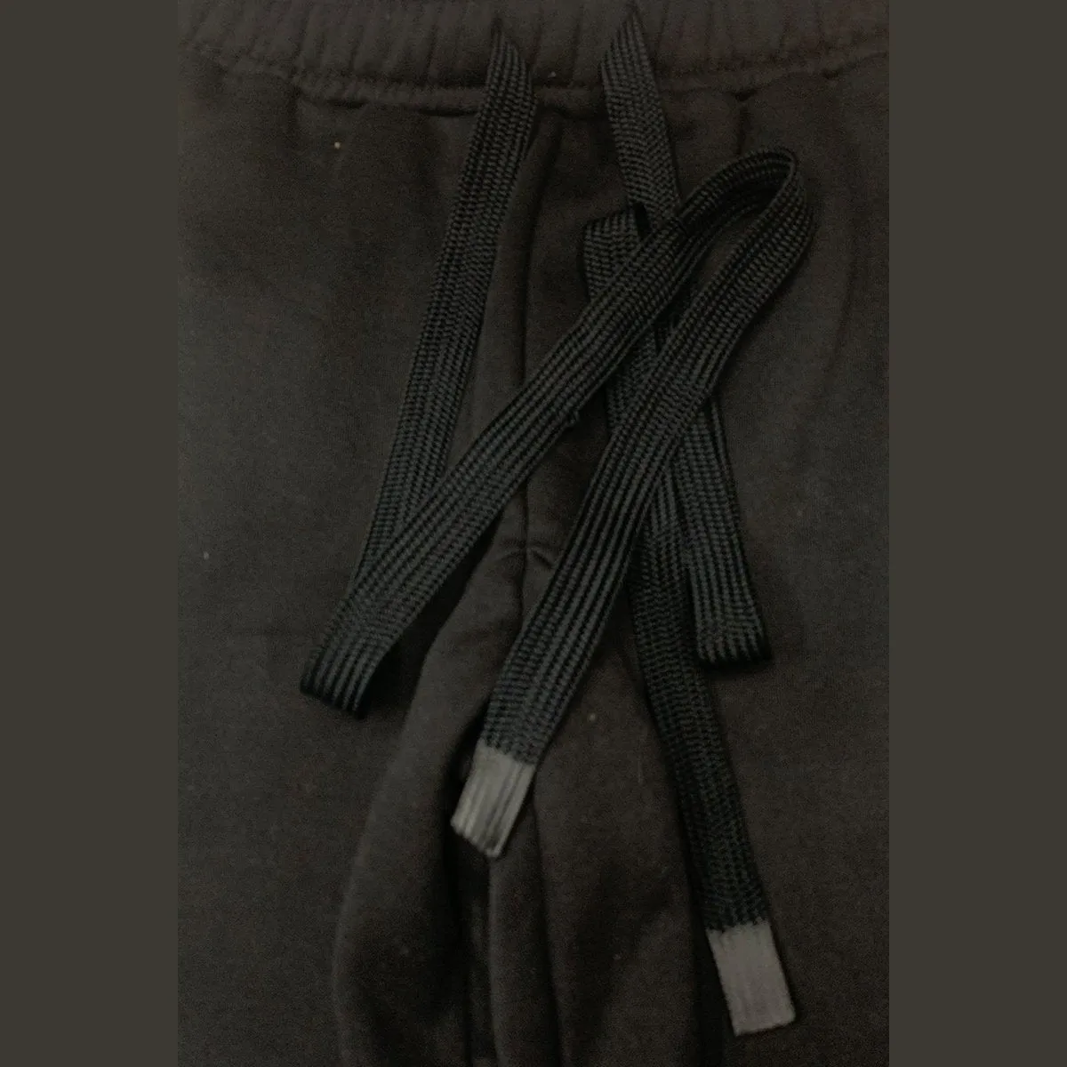 Black Cotton Fleece Toggle Sweatpants