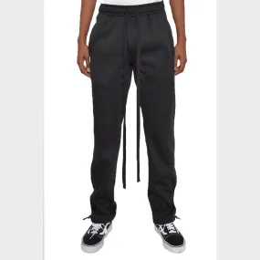 Black Cotton Fleece Toggle Sweatpants