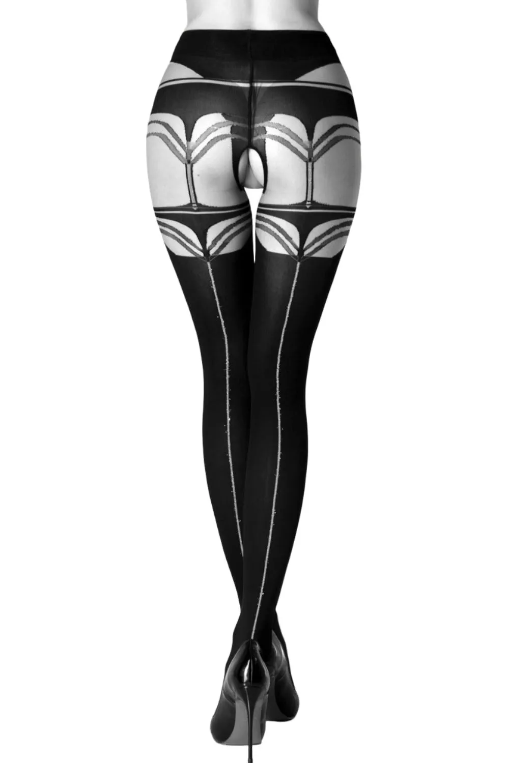 Black Secret BS131 Crotchless Tights