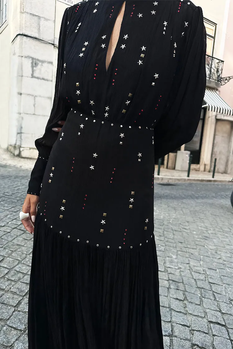 Black Studded Azelea Dress