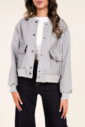 Bomber jacket met zakken grijs - Roxy