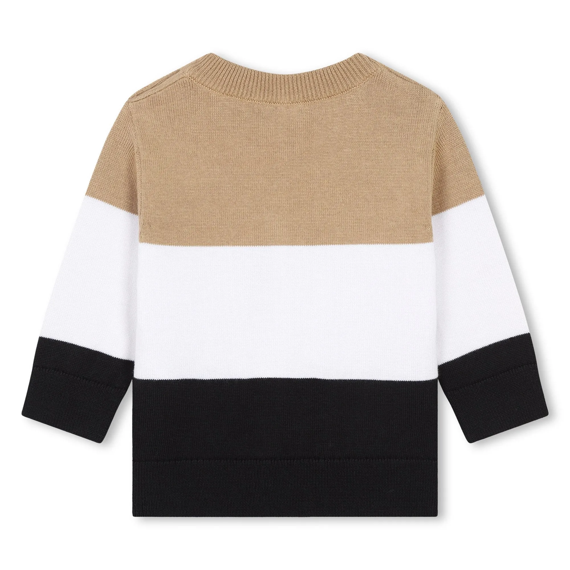 Boss - Tan, white, black  pullover